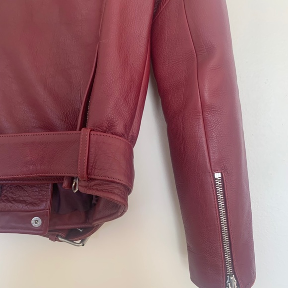 Madewell Leather Motorcycle Jacket in Oxblood - Picture 4 of 7